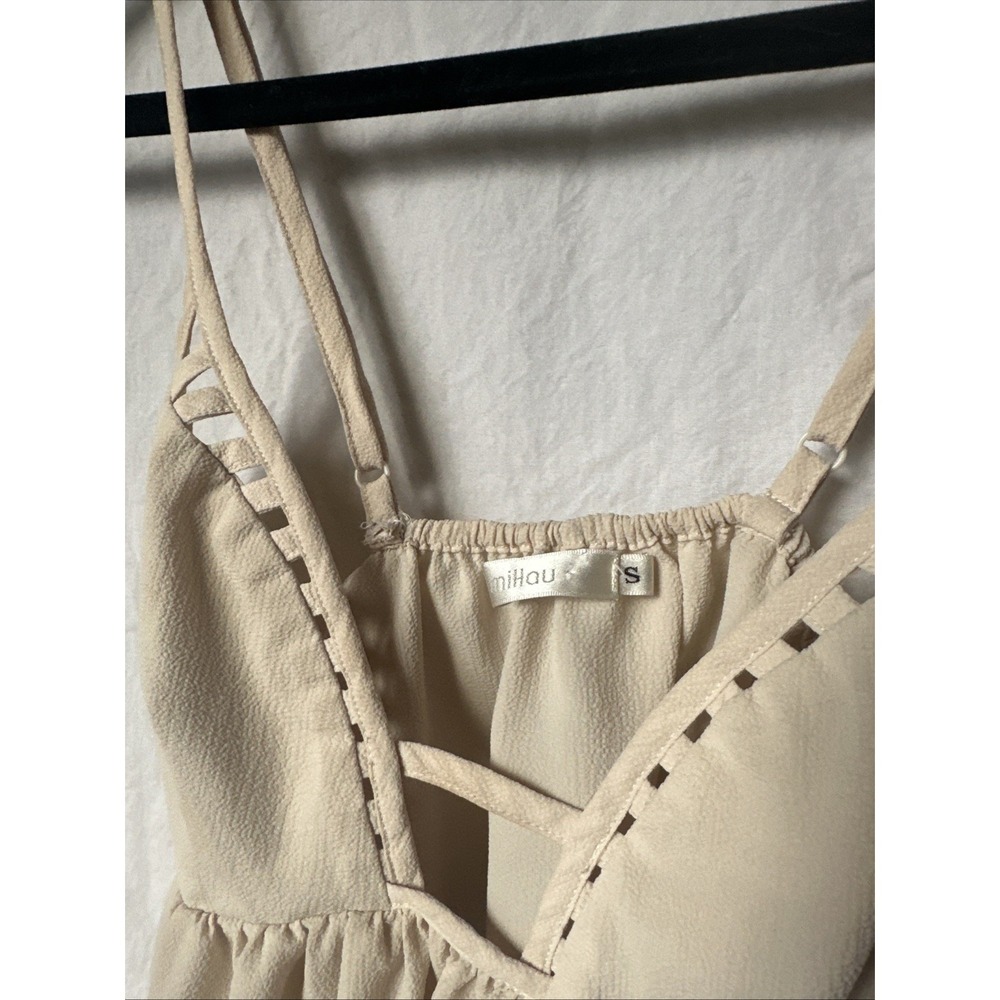 WOMENS MILLAU NUDE CUTOUT DESIGN COUNTOUR BUST ADJUSTABLE TANK TOP SIZE SMALL - Picture 3 of 4